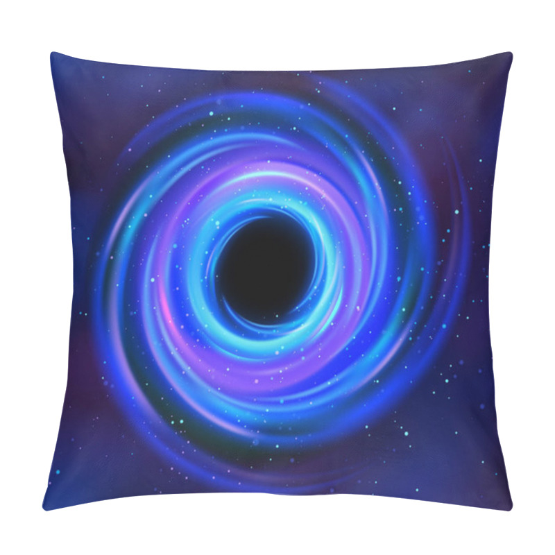 Personality  Black Hole In Space. Abstract Space Vector Illustration. Pillow Covers