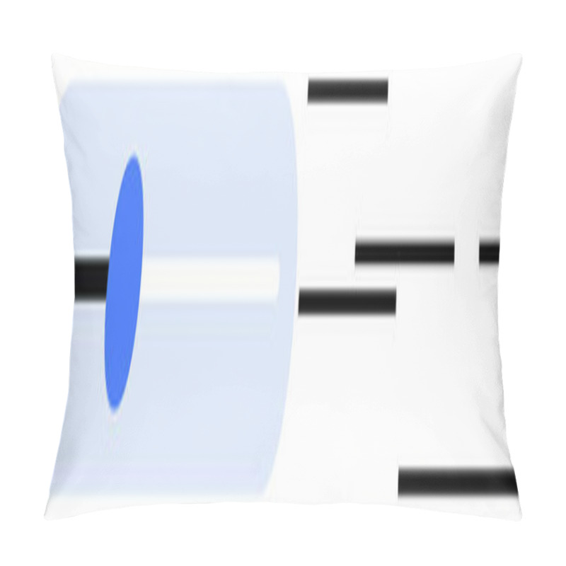 Personality  Simple Graphic Of A Horizontal Slider With A Blue Thumb Positioned In The Middle. Black Lines On The Right Suggest Motion. Ideal For Web Design UI Development Software Interfaces Tech Presentations Pillow Covers