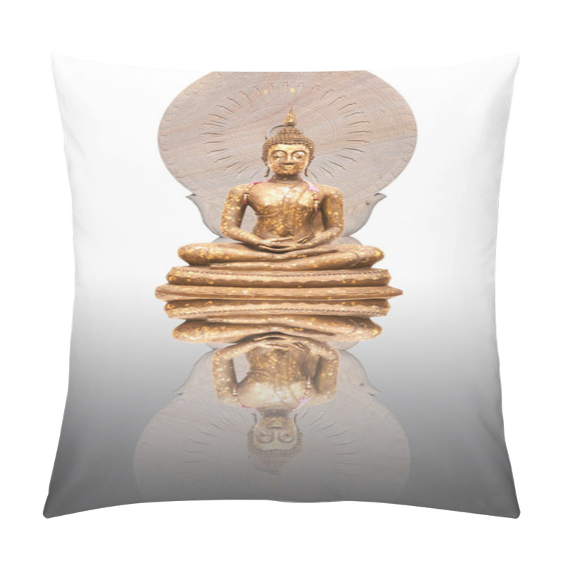 Personality  Statue Of Buddha With Wheel Of Dharma Pillow Covers