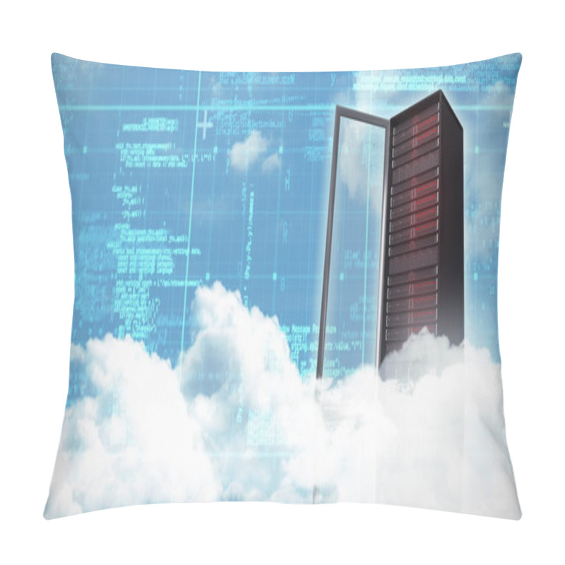 Personality  Futuristic Cabinet And Binary Code Pillow Covers