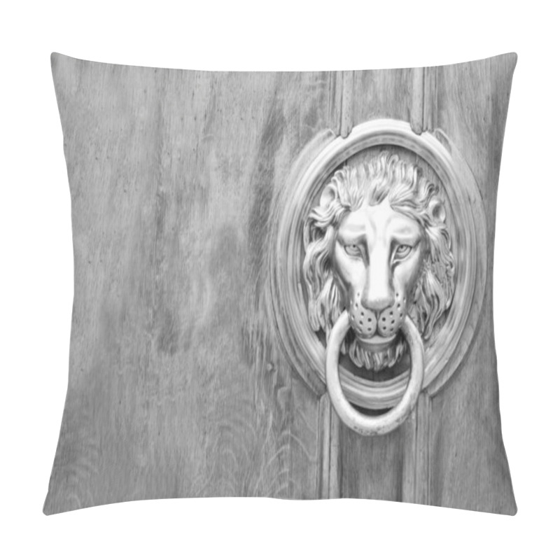 Personality  Lion Head Door Knocker, Ancient Knocker Pillow Covers