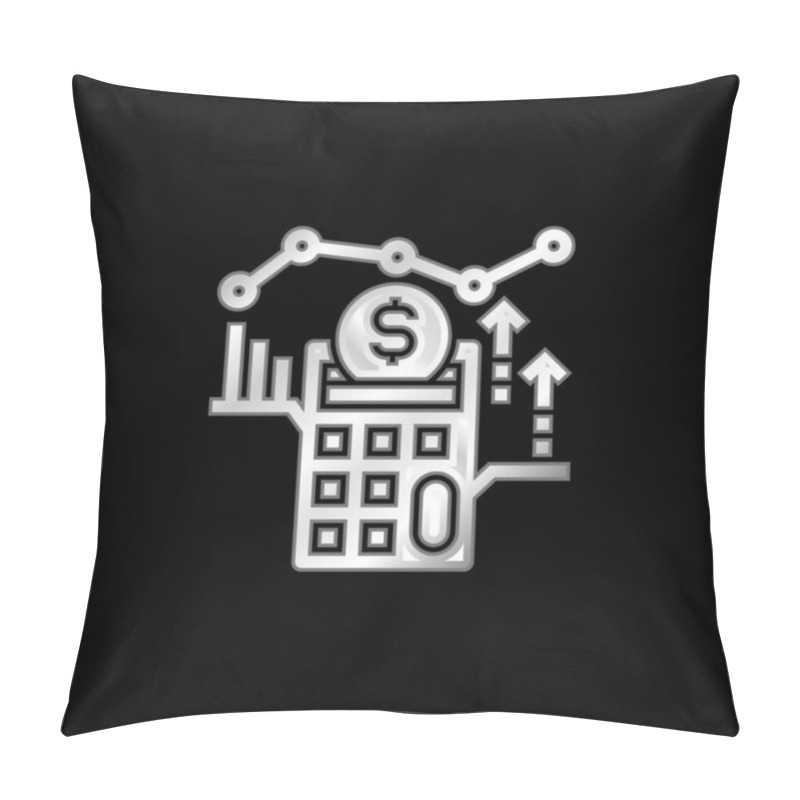 Personality  Accounting Silver Plated Metallic Icon Pillow Covers