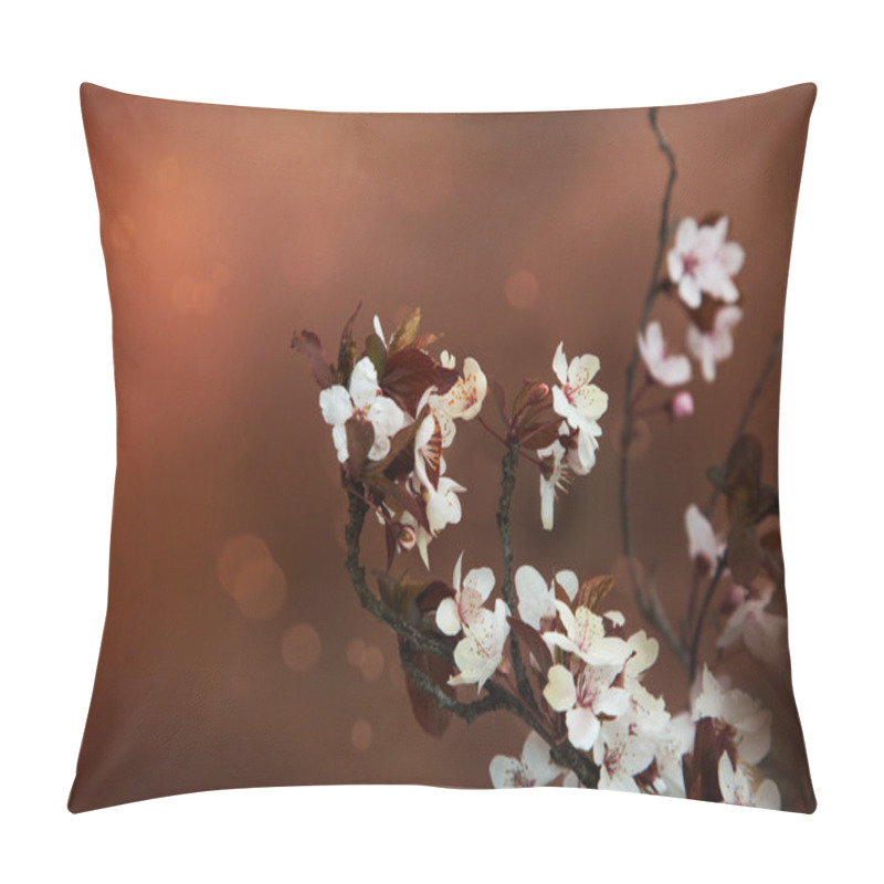 Personality  Cherry Flowers Background Pillow Covers