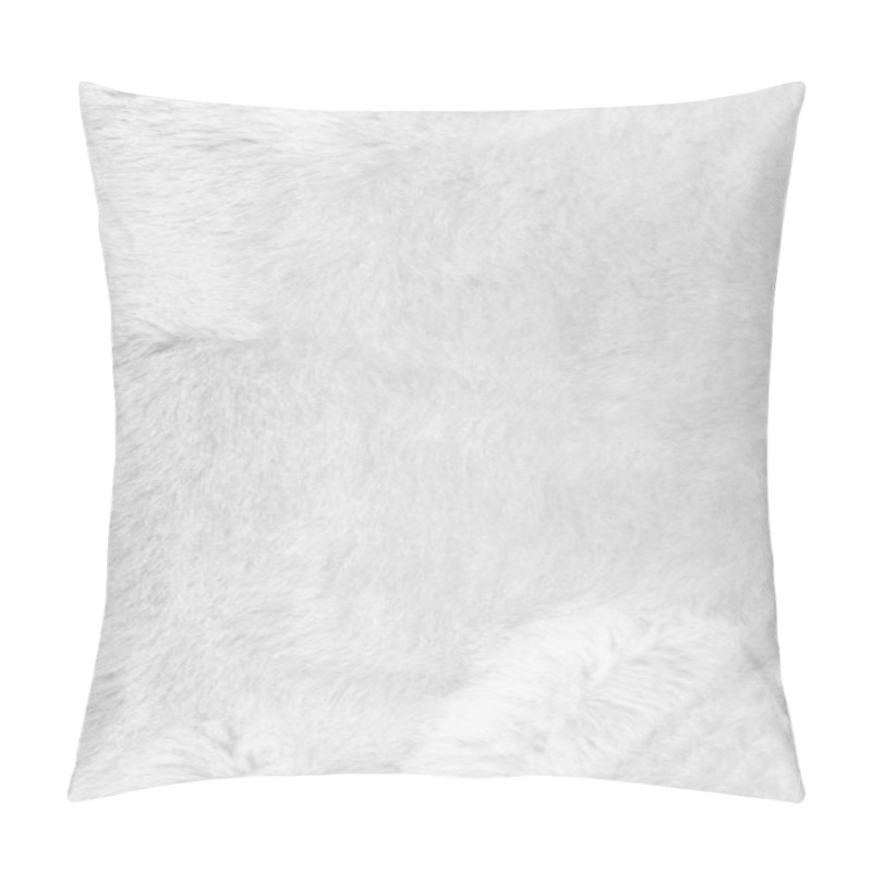 Personality  White Fur Background. Closeup Pillow Covers