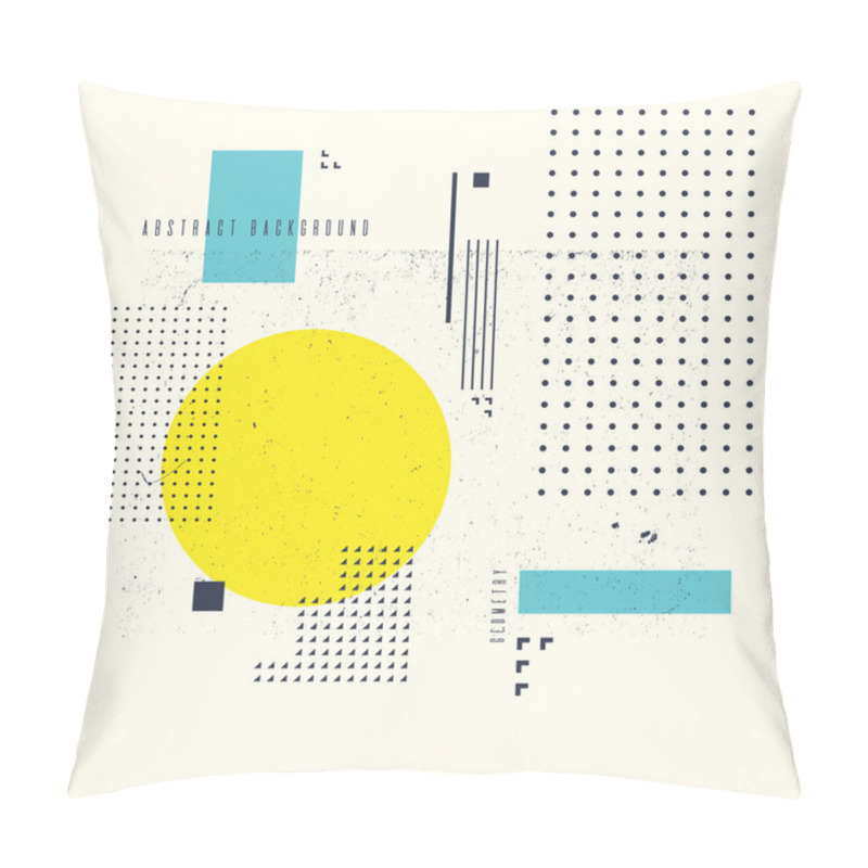 Personality  Modern Abstract Art Geometric Background With Flat, Minimalistic Style. Vector Poster Pillow Covers