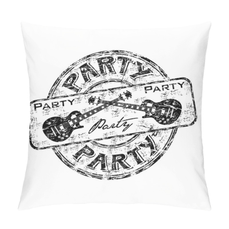 Personality  Party Grunge Rubber Stamp Pillow Covers