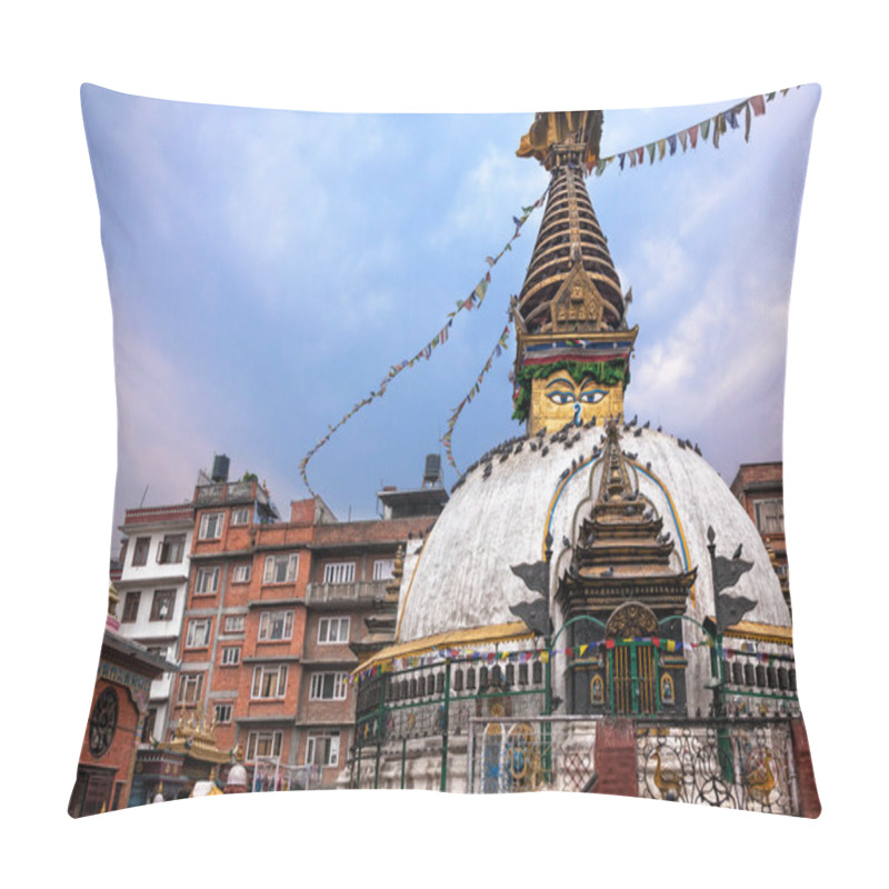 Personality  Kathesimbhu Stupa In Kathmandu Pillow Covers