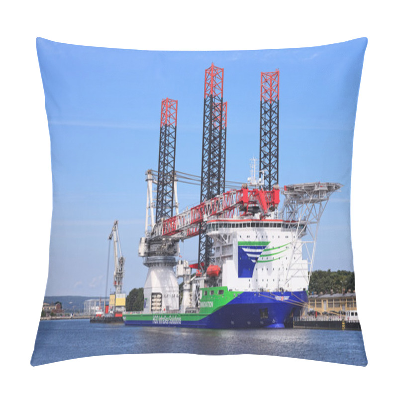 Personality  A Specialized Ship For Installing Offshore Wind Turbines Pillow Covers