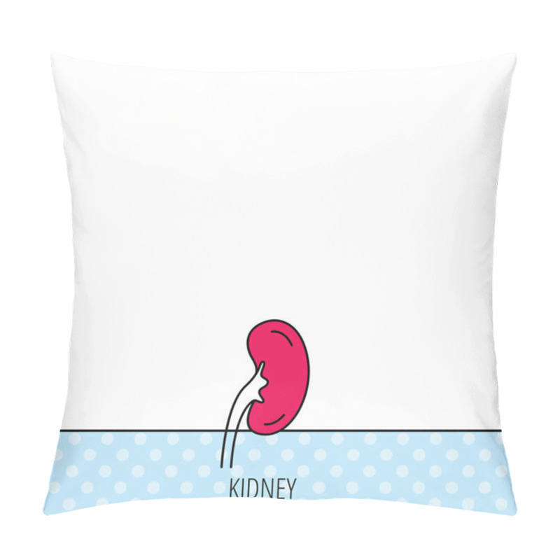 Personality  Kidney Icon. Transplantation Organ Sign. Pillow Covers