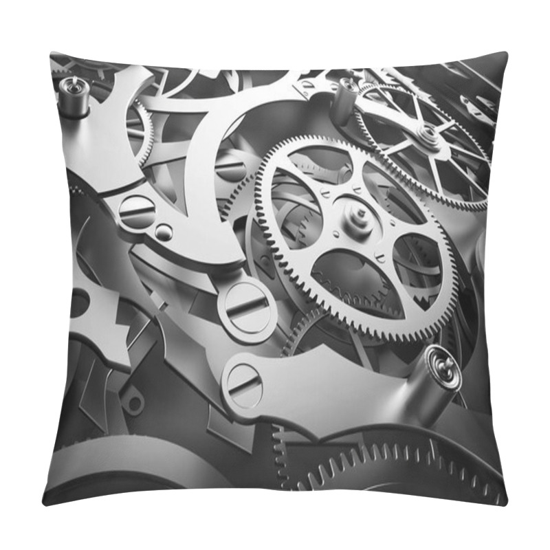 Personality  Clockwork With Working Gears Pillow Covers