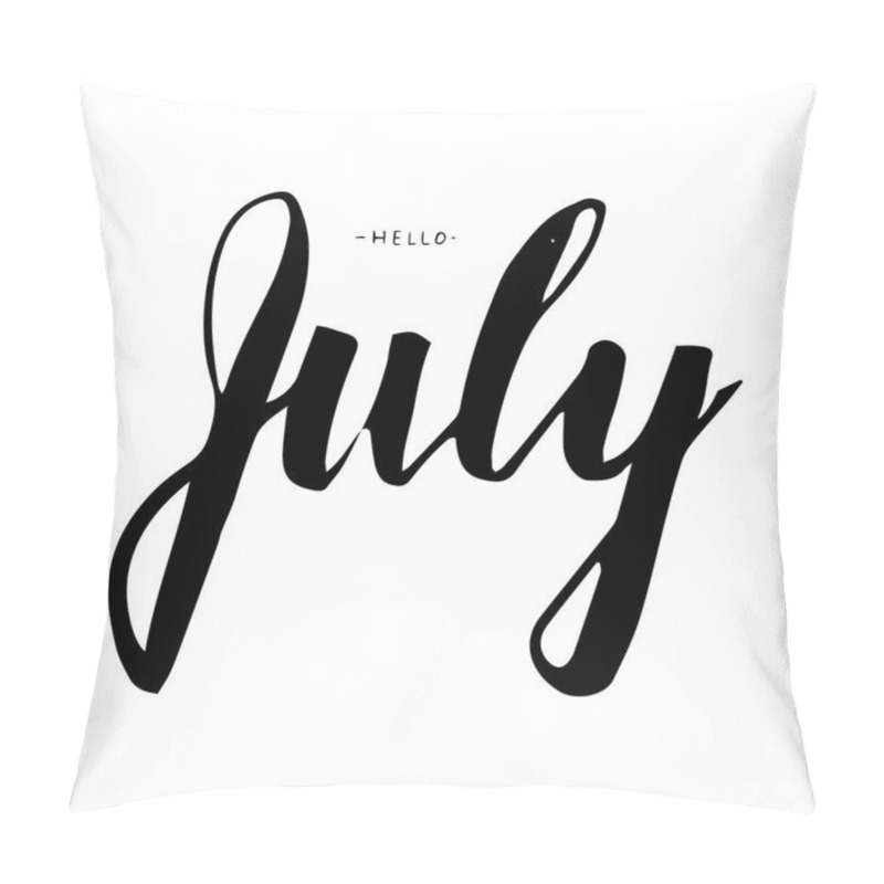 Personality  July Lettering Print. Summer Illustration. Pillow Covers