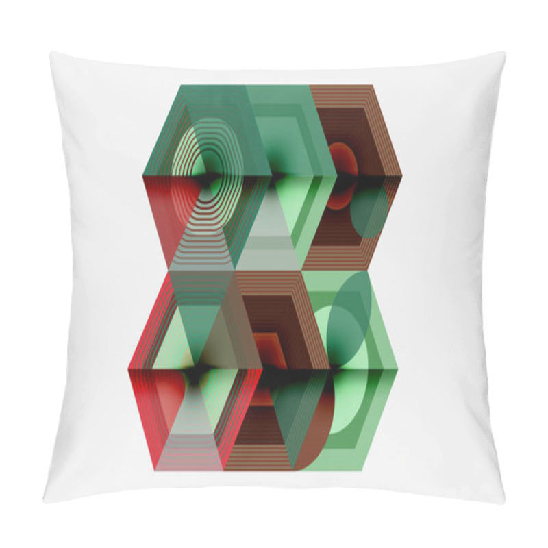 Personality  Hexagons, Diamonds Pattern. Geometric Repeating Hexagon Background Pillow Covers