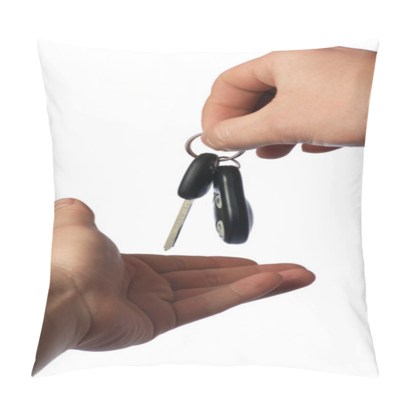 Personality  Transfer Of Keys From Car. The Isolated Sheaf Of Keys From The C Pillow Covers