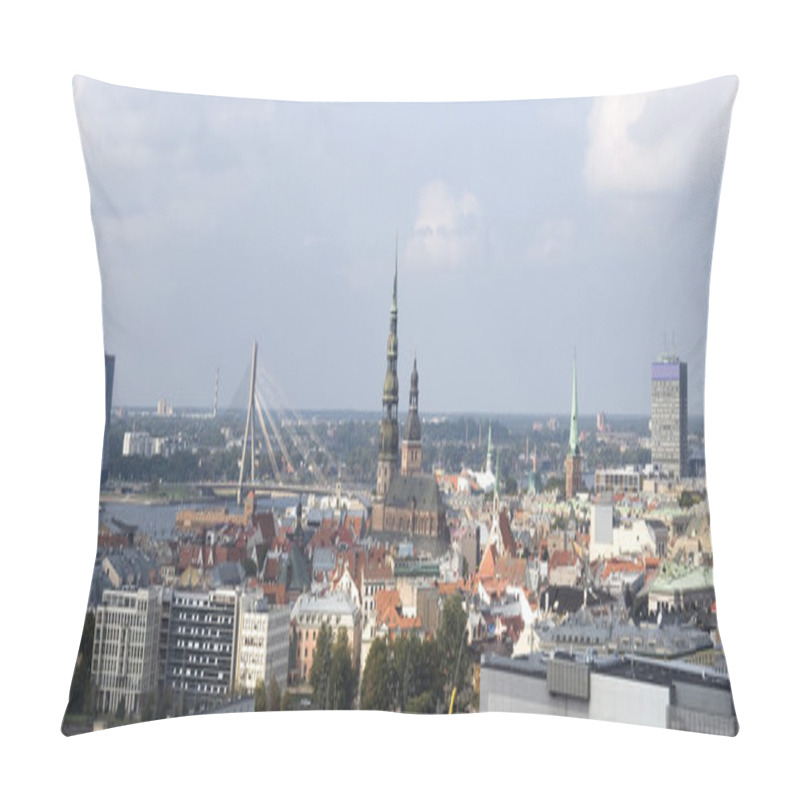 Personality  Latvia, Riga. City Panorama. Pillow Covers