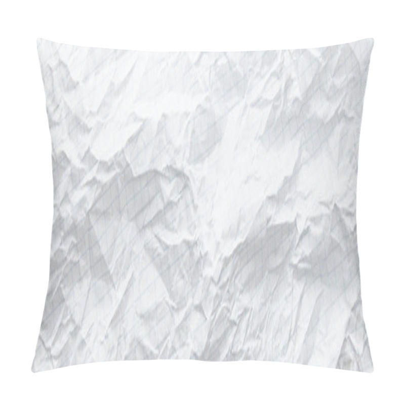 Personality  Top View Of Empty Crumpled Paper Texture, Panoramic Shot Pillow Covers