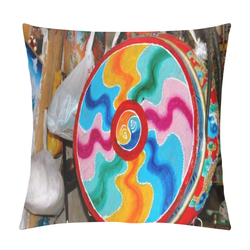 Personality  Gamel, China: Tibetan Drum And Souvenir Shop Pillow Covers