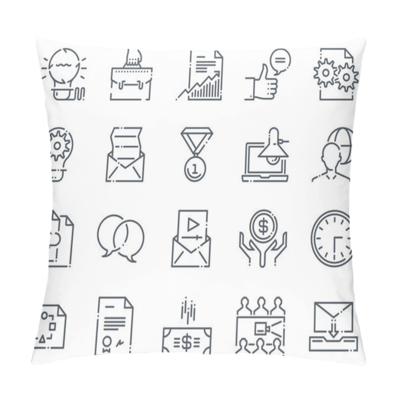 Personality  Project Development Icon Set Pillow Covers