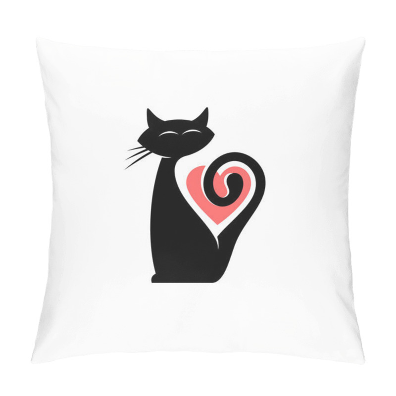 Personality  Elegant Cat Logo Pillow Covers