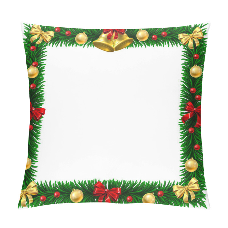 Personality  Christmas Wreath Border Frame Pillow Covers