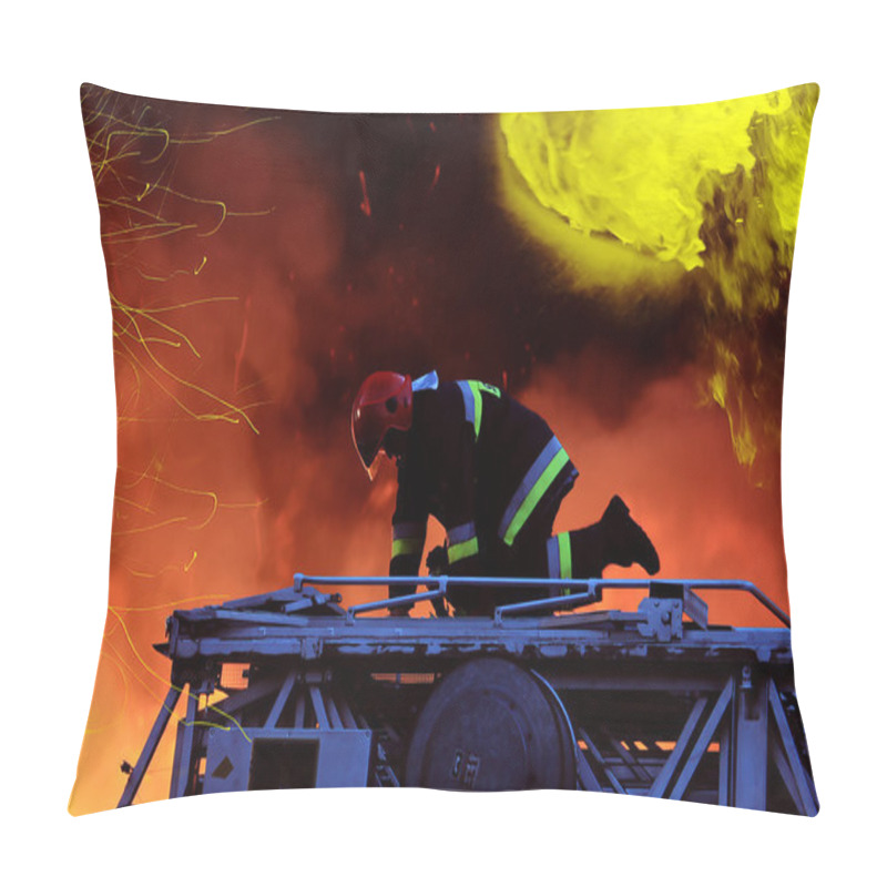 Personality  Flames Over Building Pillow Covers