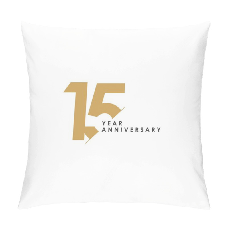 Personality  15 Year Anniversary Vector Template Design Illustration Pillow Covers