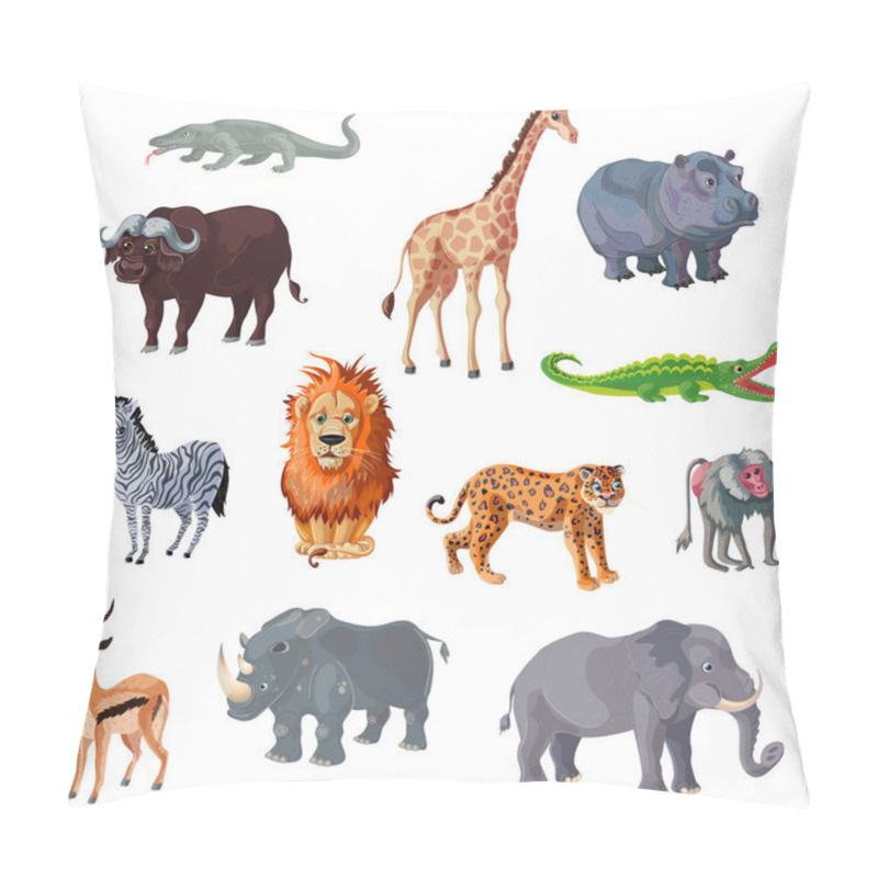 Personality  Cartoon African Animals Set Pillow Covers