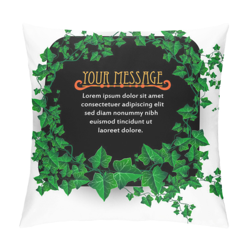 Personality  Beautiful Decorated Ivy Leaf Background Illustration Pillow Covers