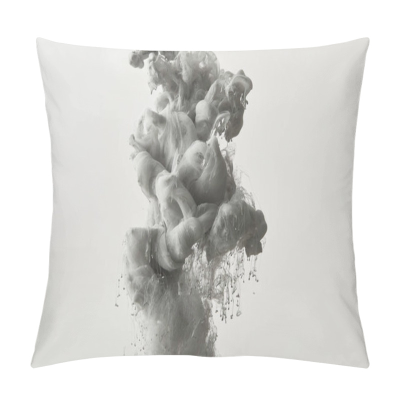 Personality  Abstract Monochrome Background With Grey Paint Splash Pillow Covers