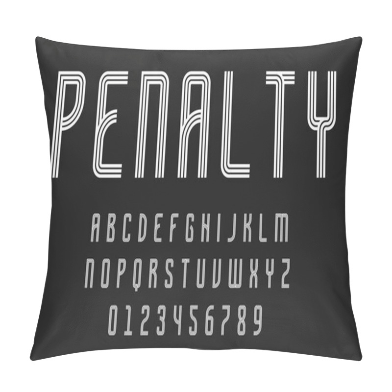 Personality  Set Of Alphabets Font Letters And Numbers Modern Abstract Design With Lines Vector Illustration Pillow Covers