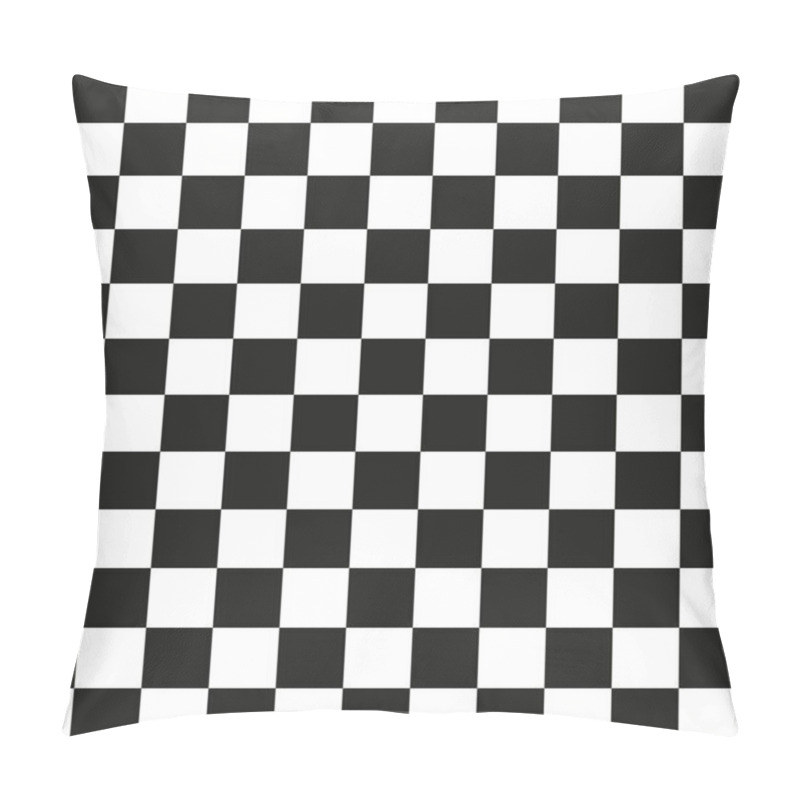 Personality  Race Background, Checkered Chess Board Race Abstract Background Texture Wallpaper Geometric Texture. Vector Illustration. EPS 10. Pillow Covers