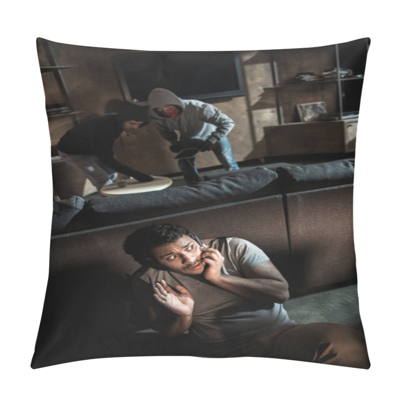 Personality  Burglars And Scared Man Pillow Covers