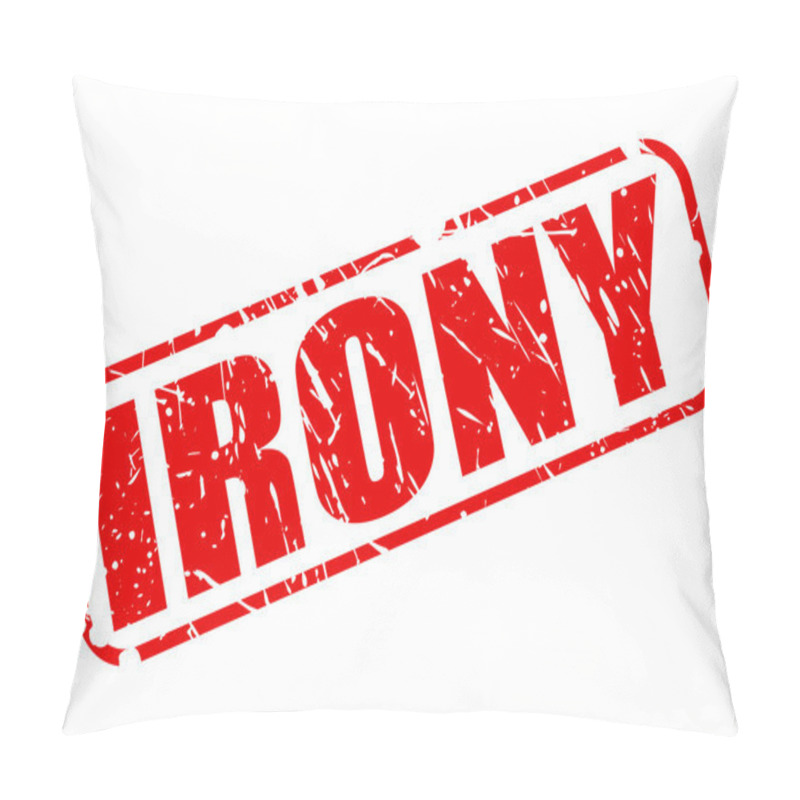 Personality  Irony Red Stamp Text Pillow Covers