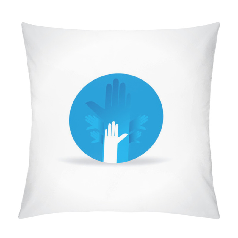 Personality  Many Hands Human Rights Concept Vector Pillow Covers