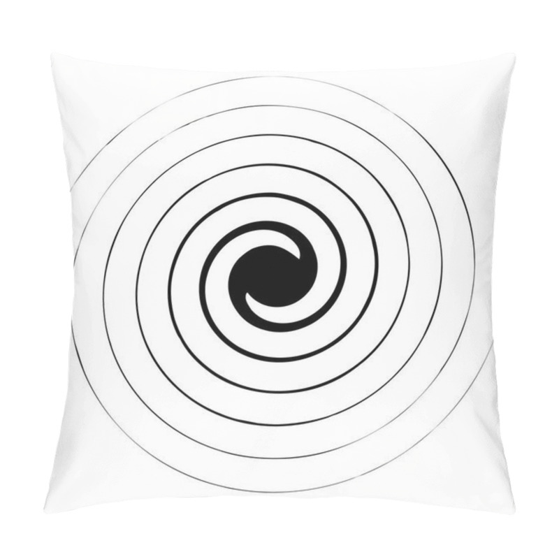 Personality  Spiral, Swirl, Twirl Abstract Design Element. Rotating Motif, Vector Illustration Pillow Covers