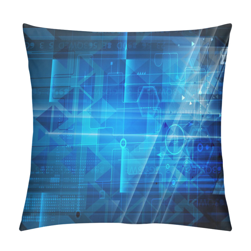 Personality  Abstract Technology Background Business & Development Direction Pillow Covers