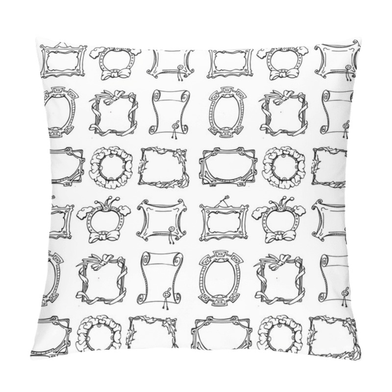 Personality  Doodle Frames. Seamless Pattern. Pillow Covers