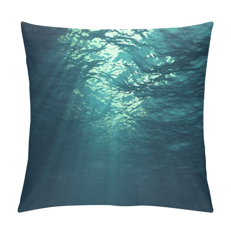 Personality  3D Rendering Of Underwater Light Creates A Beautiful Solar Curta Pillow Covers