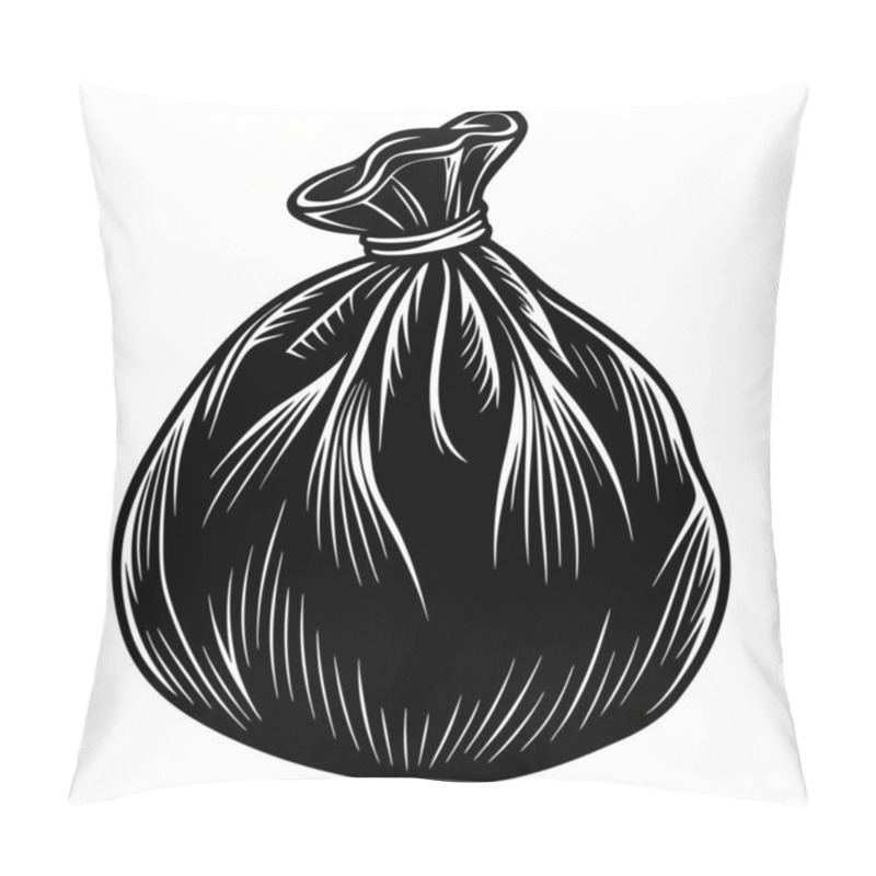 Personality  Clean And Simple Garbage Bag Sketch With Knot Handle Pillow Covers