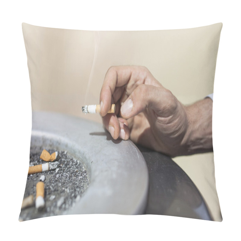 Personality  Smoker With Cigarette In Hand Pillow Covers