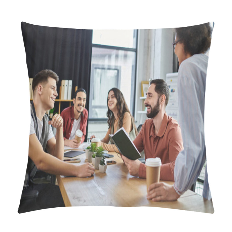 Personality  Talented Professionals Converse Amicably While Navigating Job Changes. Pillow Covers