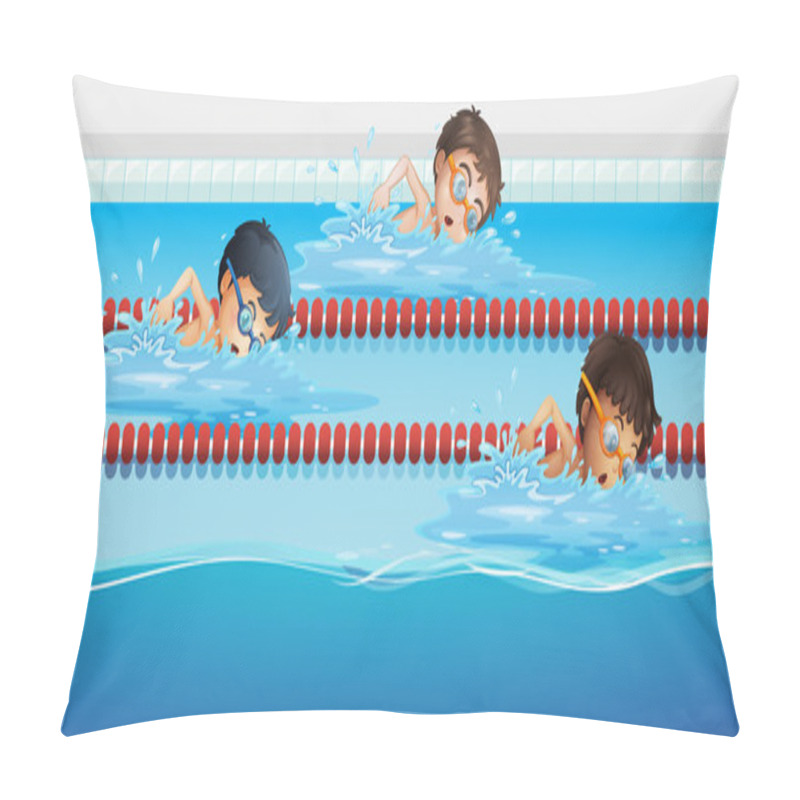 Personality  Athletes Swimming In The Pool Pillow Covers