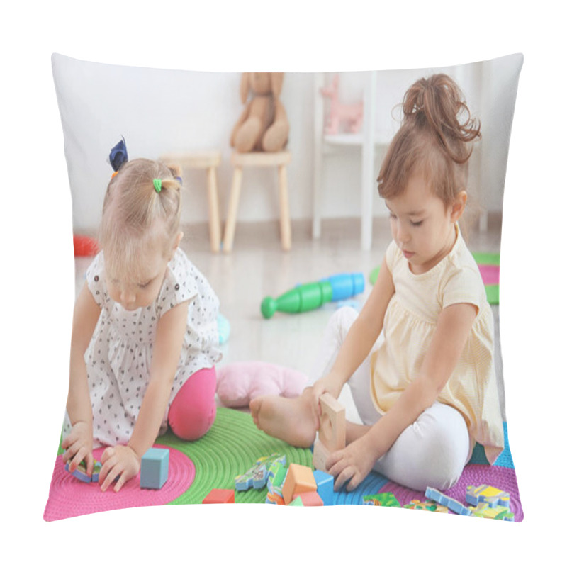 Personality  Adorable Little Children Playing Indoors Pillow Covers