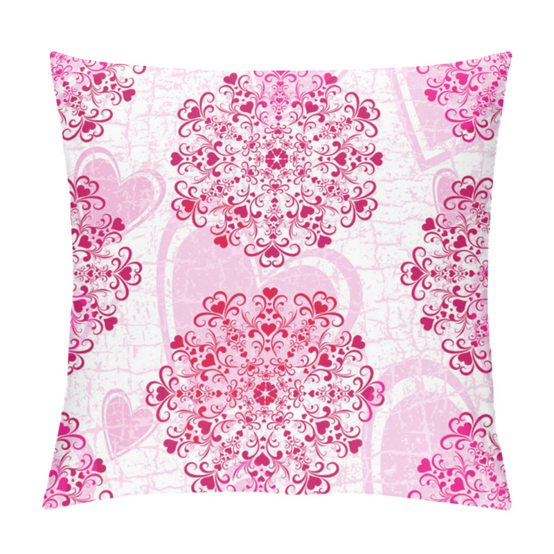 Personality  Seamless Valentine Pink Grunge Pattern Pillow Covers