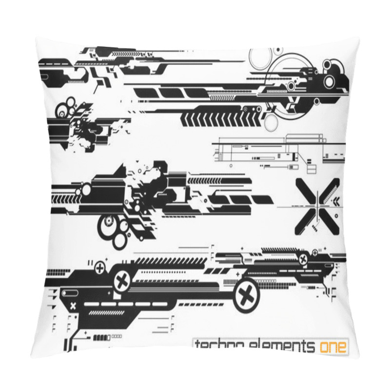 Personality  Techno Elemetnts Set One Pillow Covers