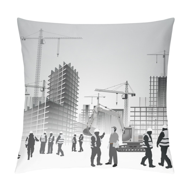 Personality  Construction Site Workers Pillow Covers