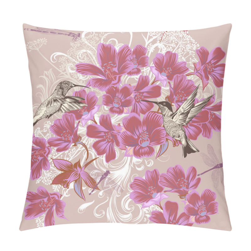 Personality  Seamless Wallpaper Pattern In Floral Stye Pillow Covers