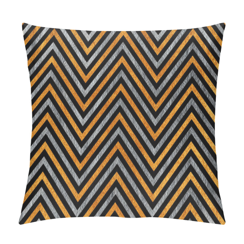 Personality  Golden And Silver Stripes Background, Chevron. Pillow Covers