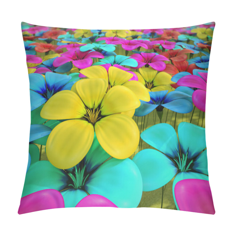 Personality  Field Of Flowers. Pillow Covers