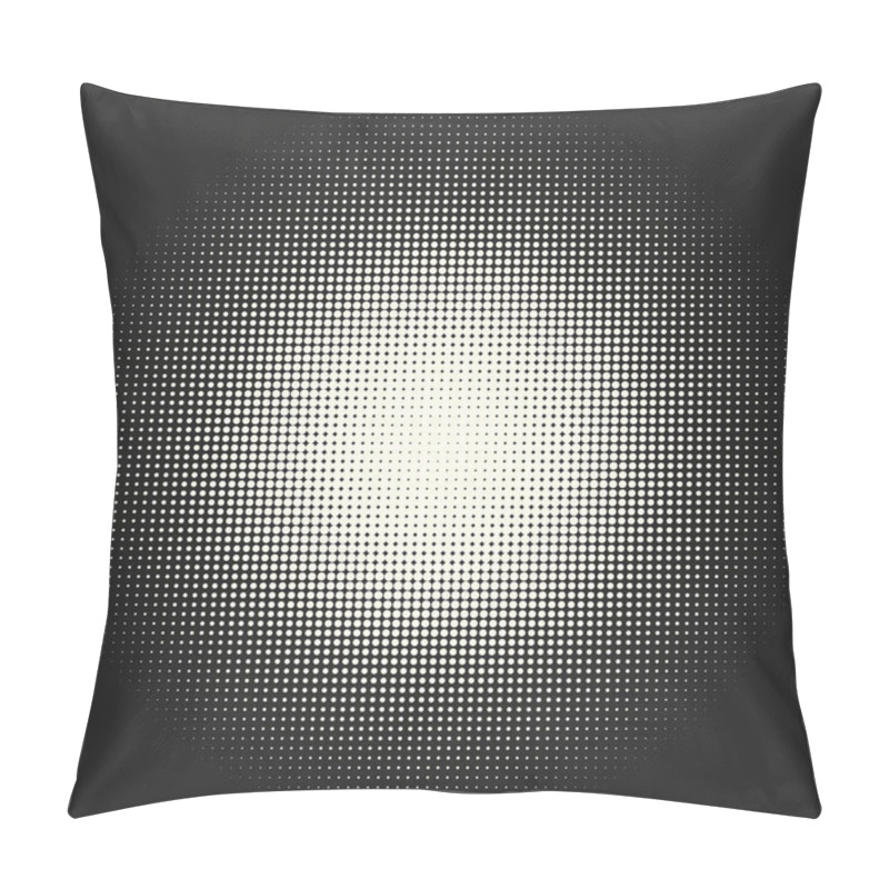 Personality  Vector Monochrome Circles Halftone Background.  Pillow Covers