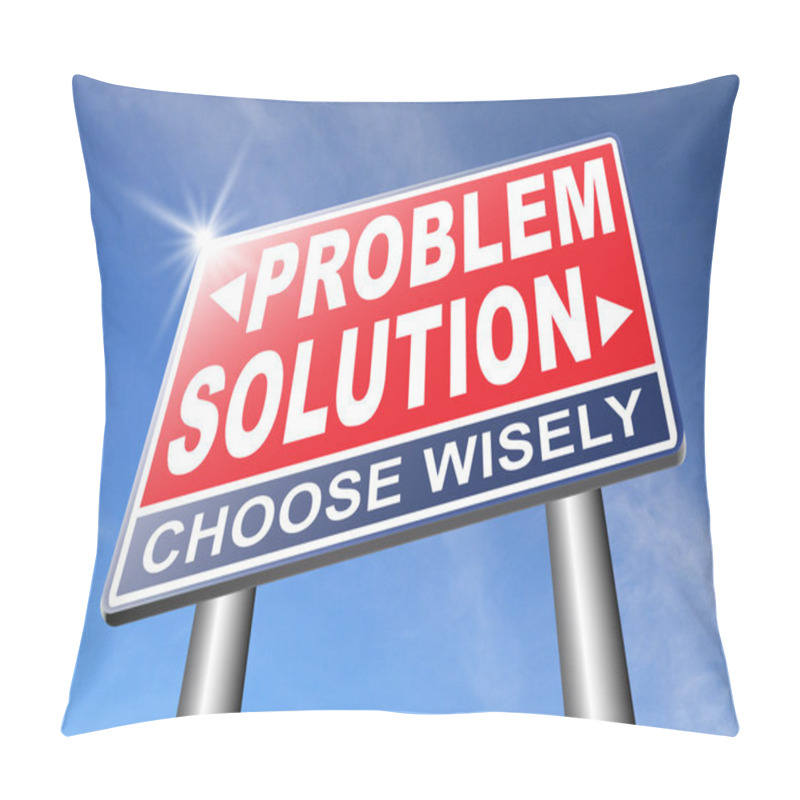 Personality  Finding Solution For Problems Road Sign Pillow Covers